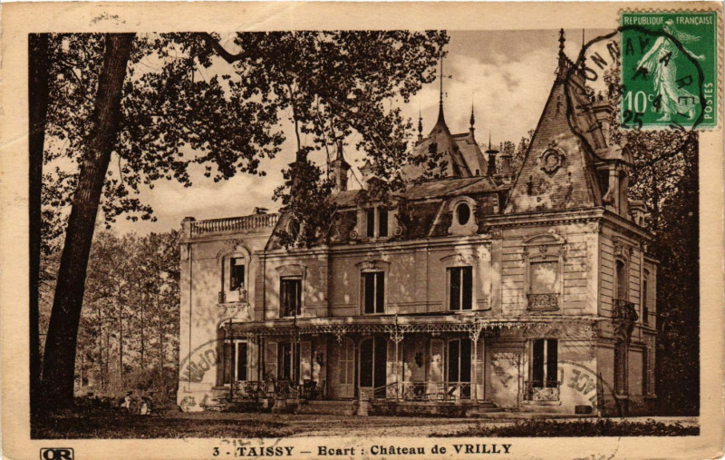 Carte postale ancienne Taissy-Ecart Chateau de Vrilly à Taissy