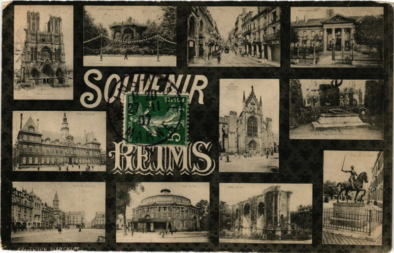 Carte postale ancienne Souvenir de Reims à Reims
