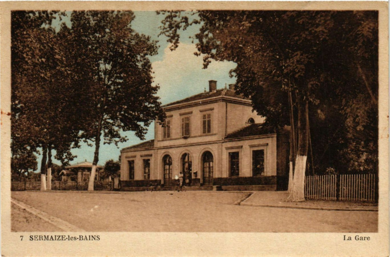 Carte postale ancienne Sermaize-les-Bains La Gare à Sermaize-les-Bains