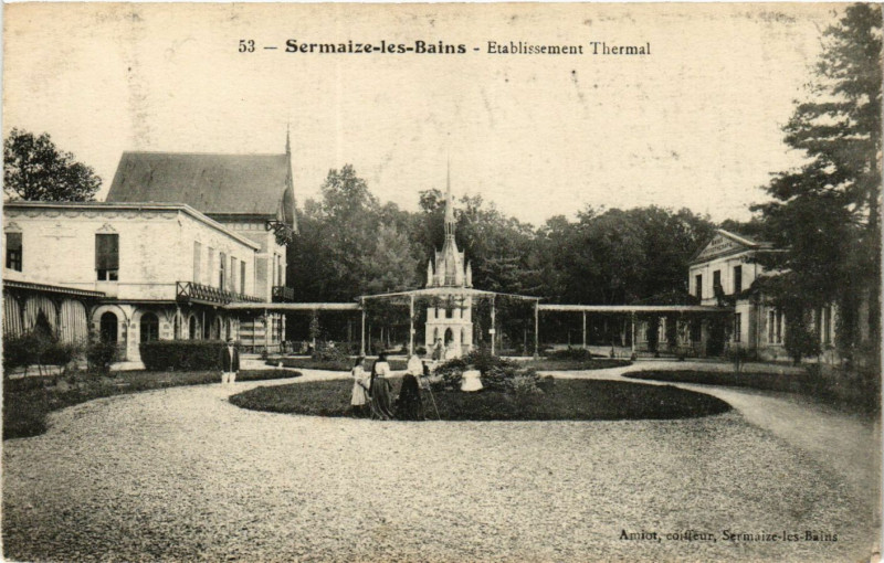 Carte postale ancienne Sermaize-les-Bains Etablissement Thermal à Sermaize-les-Bains