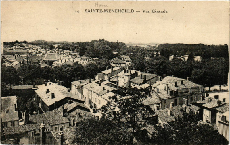 Carte postale ancienne Sainte-Menehould Vue générale à Sainte-Menehould