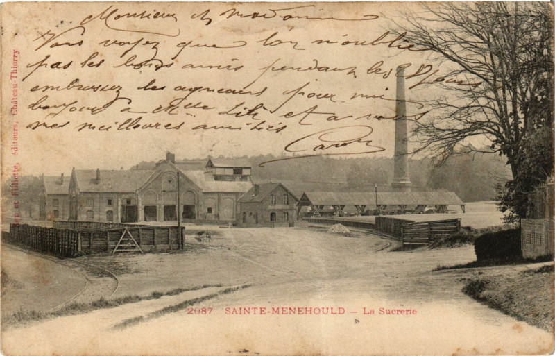 Carte postale ancienne Sainte-Menehould La Sucrerie à Sainte-Menehould