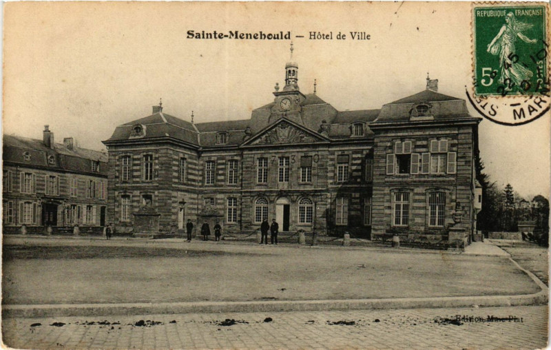 Carte postale ancienne Sainte-Menehould Hotel de Ville à Sainte-Menehould