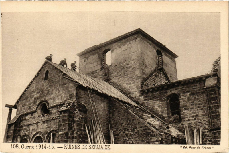 Carte postale ancienne Ruines de Sermaize