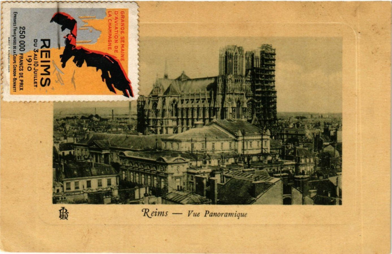 Carte postale ancienne Reims-Vue Panoramique à Reims