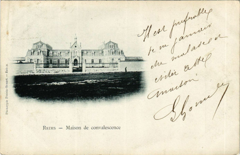Carte postale ancienne Reims-Maison de convalescence à Reims