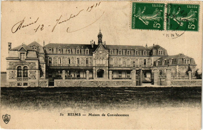 Carte postale ancienne Reims-Maison de Convalescence à Reims