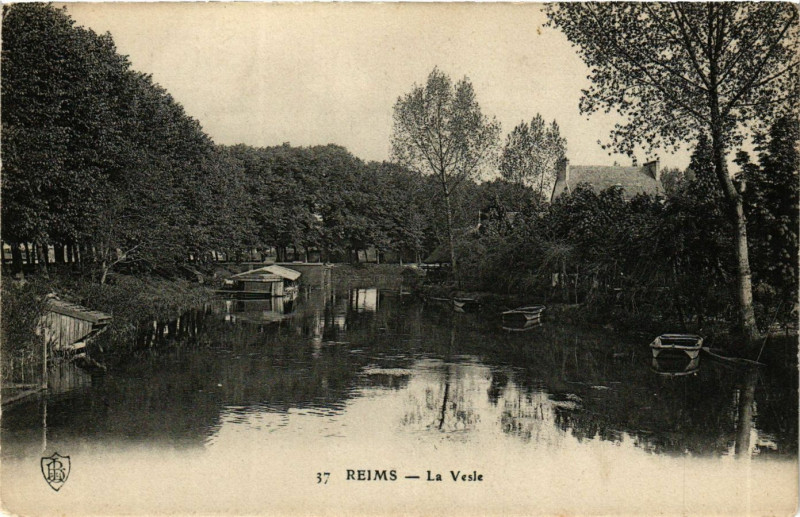Carte postale ancienne Reims-La Vesle à Reims
