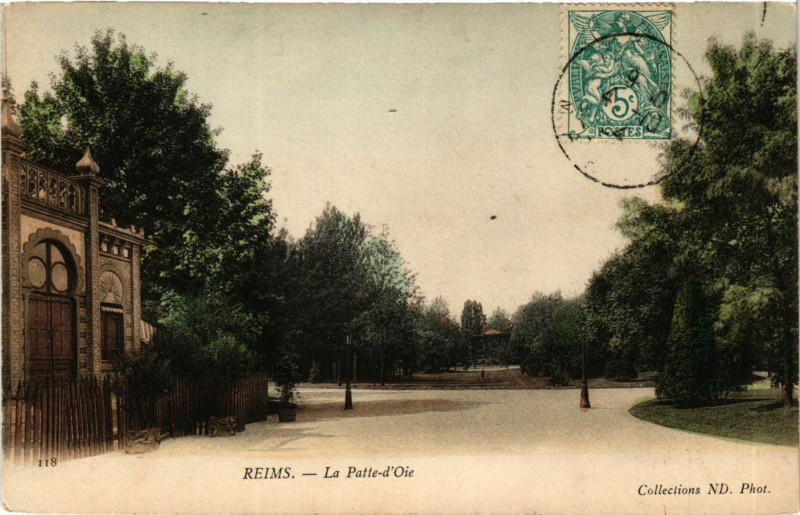 Carte postale ancienne Reims-La Patte-d'Oie à Reims