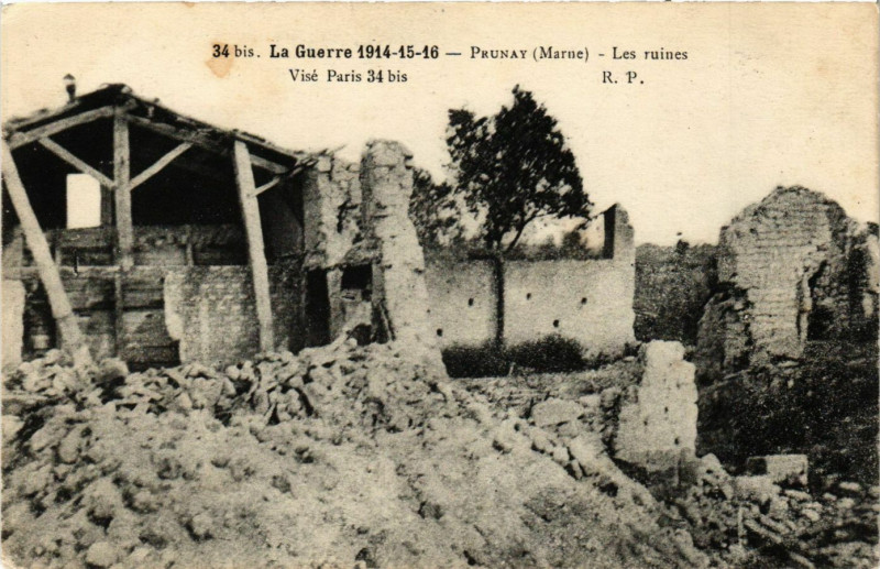 Carte postale ancienne Prunay-Les Ruines à Prunay