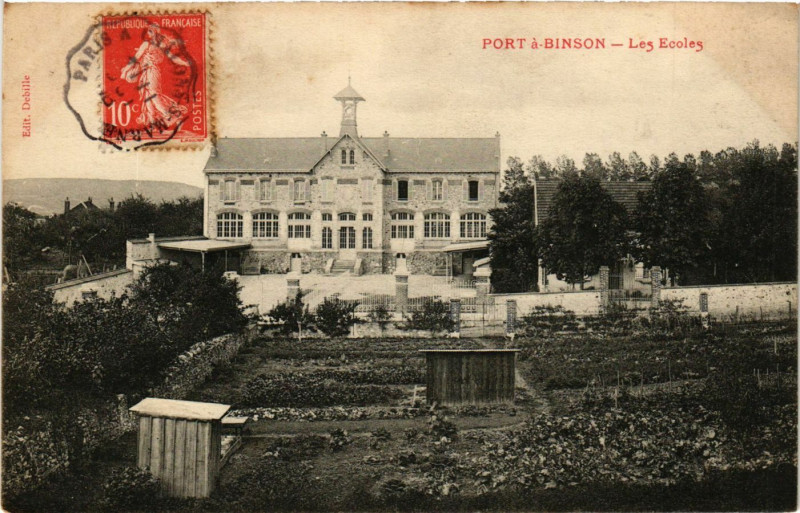 Carte postale ancienne Port-a-Binson-Les Ecoles