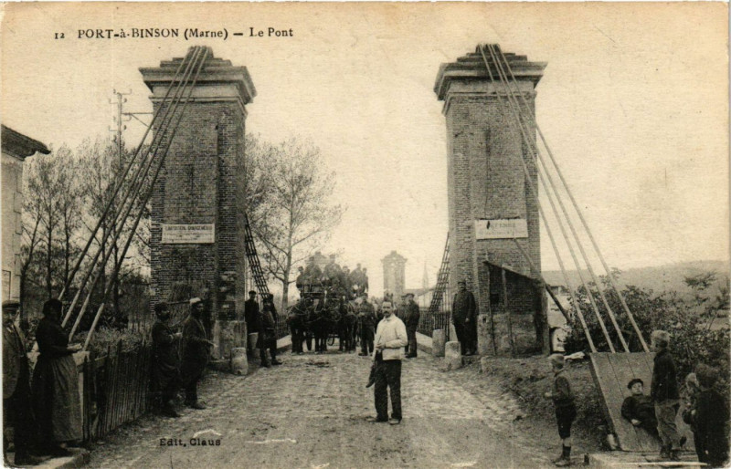 Carte postale ancienne Port-a-Binson-Le Pont