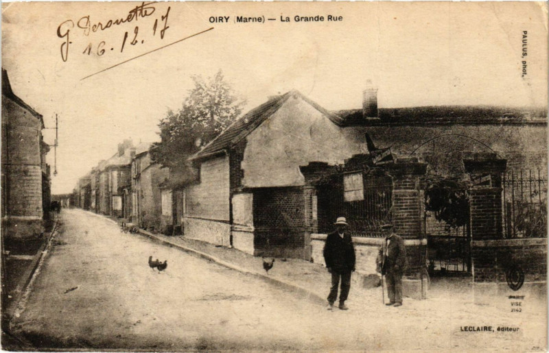 Carte postale ancienne Oiry-La Grande Rue à Oiry