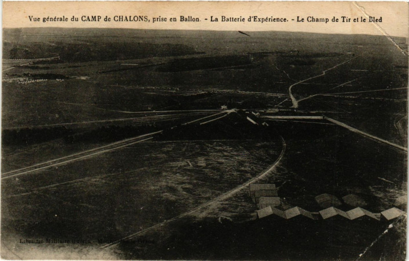 Carte postale ancienne Vue générale du Camp de Chalons