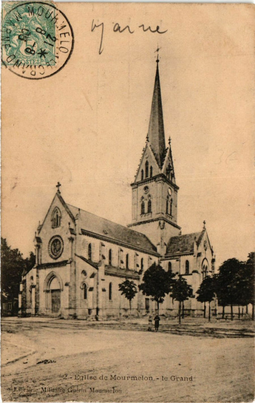 Carte postale ancienne Eglise de Mourmelon -le-Grand à Mourmelon-le-Grand