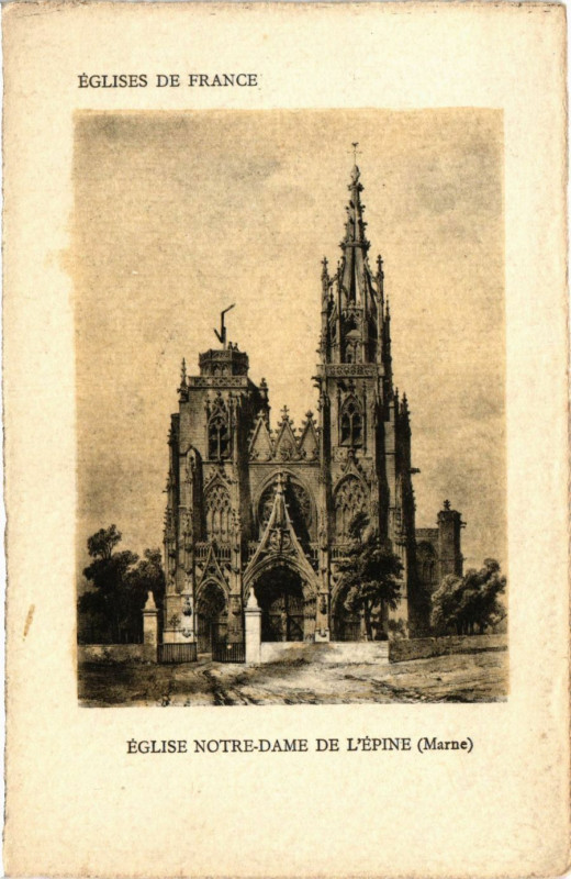 Carte postale ancienne Eglise de France - Eglise Notre-Dame de L'Epine à L'Épine