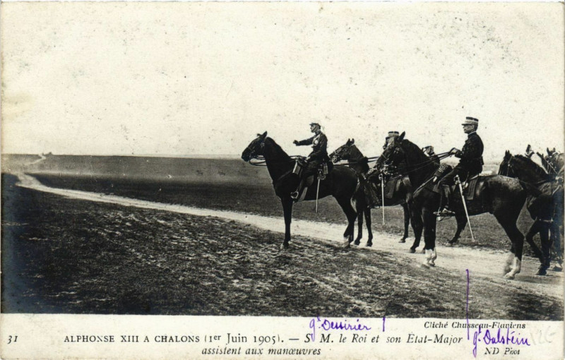 Carte postale ancienne Alphonse Xiii a Chalons