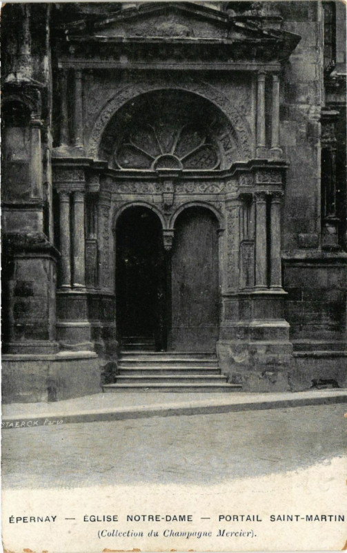 Carte postale ancienne Epernay - Eglise Notre-Dame à Épernay