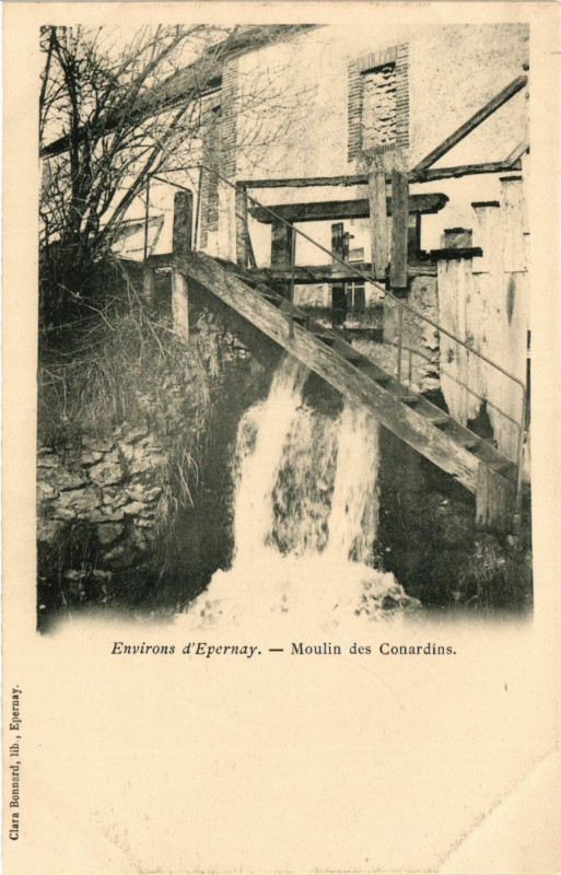 Carte postale ancienne Envinons d'Epernay - Moulin des Conardins