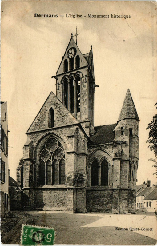 Carte postale ancienne Dormans - L'Eglise à Dormans