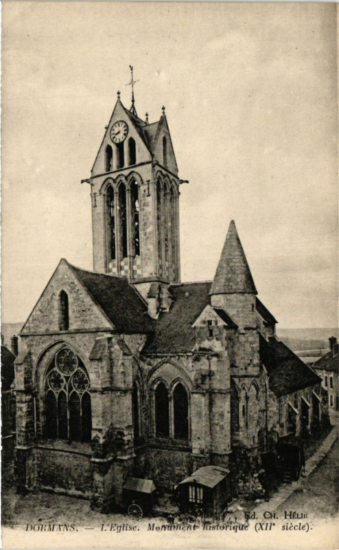 Carte postale ancienne Dormans - L'Eglise à Dormans