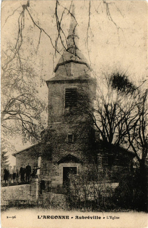 Carte postale ancienne Auberville - L'Eglise