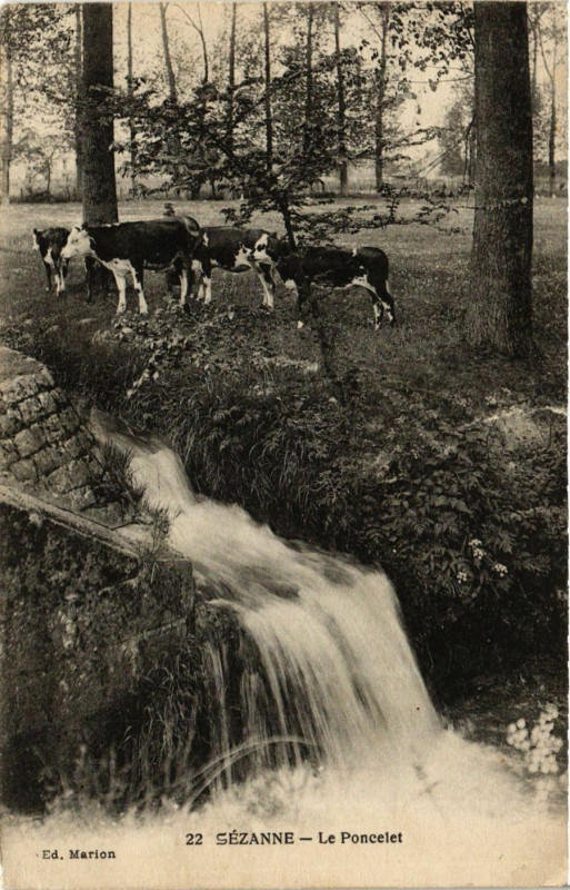 Carte postale ancienne Sezanne-Le Poncelet à Sézanne