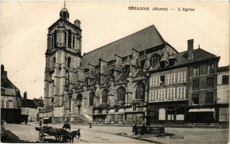 Carte postale ancienne Sezanne-L'Eglise à Sézanne