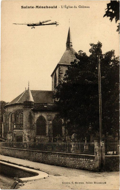 Carte postale ancienne Sainte-Menehould-L'Eglise du Chateau à Sainte-Menehould