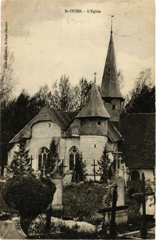 Carte postale ancienne Saint-Ouen L'Eglise