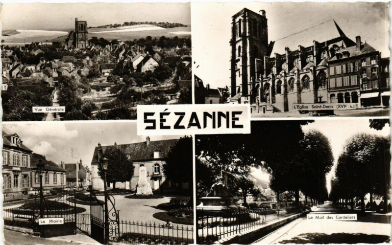 Carte postale ancienne Souvenir de Sezanne à Sézanne