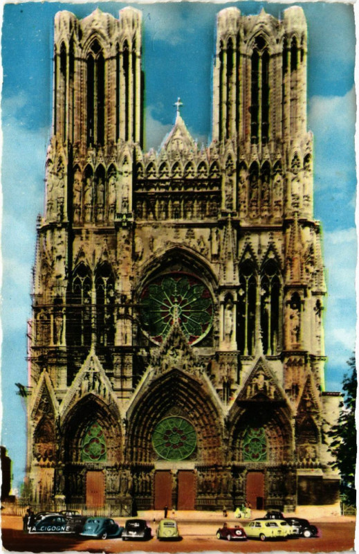 Carte postale ancienne Reims-Marne. La Cathédrale à Reims