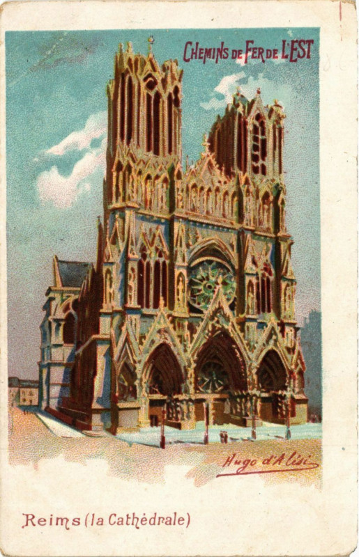 Carte postale ancienne Reims-La Cathédrale à Reims