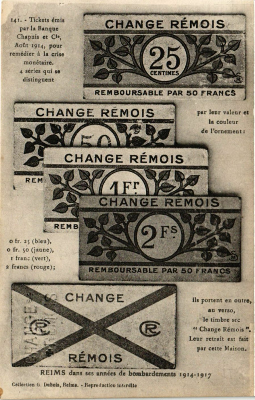 Carte postale ancienne Reims dans ses années de Bombardements 1914-1917 à Reims