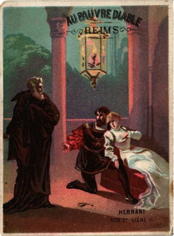 Carte postale ancienne Au Pauvre Diable Reims à Reims