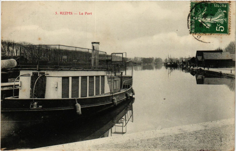 Carte postale ancienne Reims - Le Port à Reims