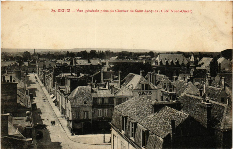 Carte postale ancienne Reims - Vue generale à Reims