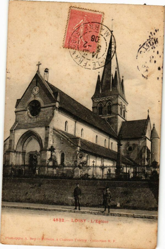 Carte postale ancienne Loisy - L'Eglise
