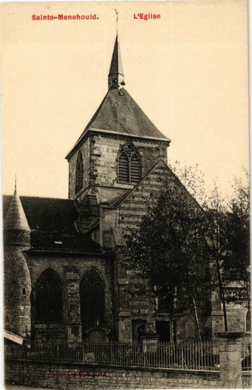 Carte postale ancienne Saine-Monehould - L'Eglise