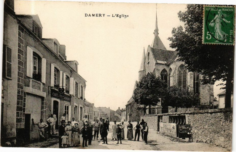 Carte postale ancienne Damery - L'Eglise à Damery