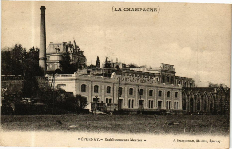 Carte postale ancienne La Champagne - Epernay - Etablissements Mercier à Épernay