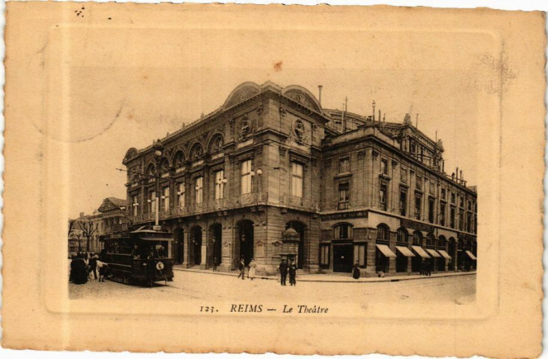 Carte postale ancienne Reims - Le Théatre à Reims