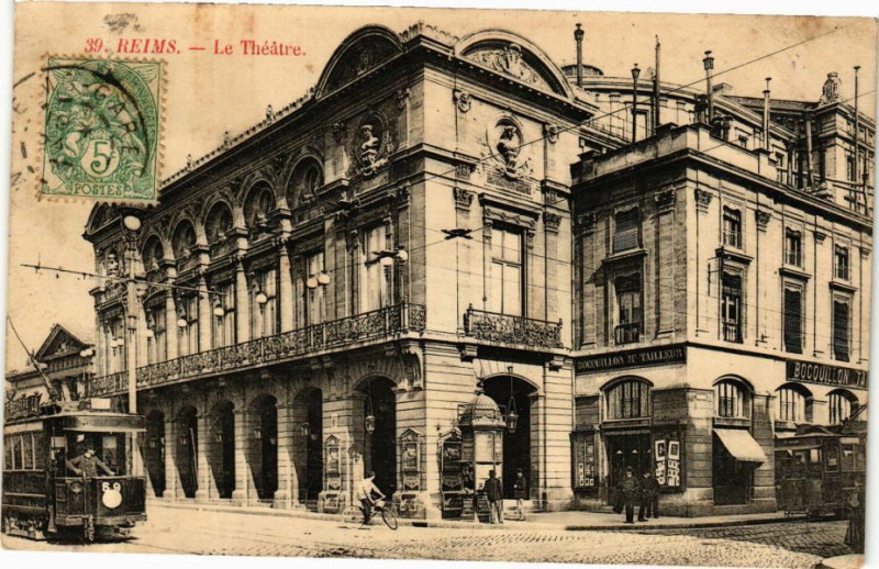 Carte postale ancienne Reims - Le Théatre à Reims