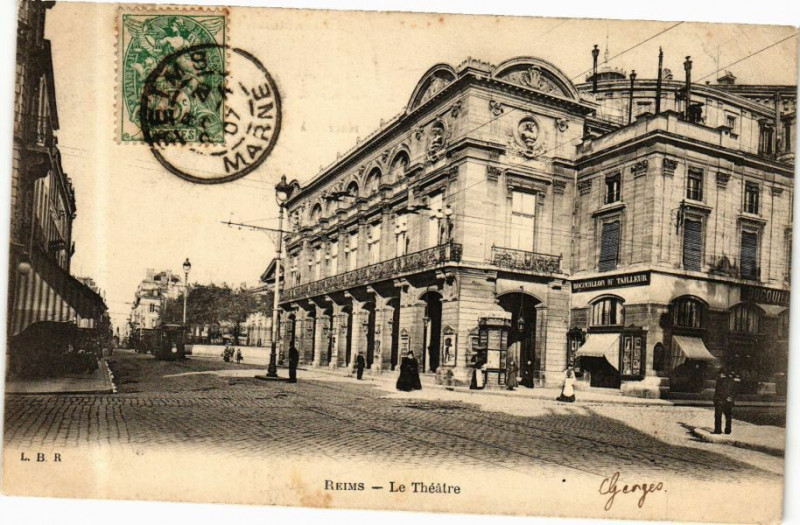 Carte postale ancienne Reims - Le Théatre à Reims