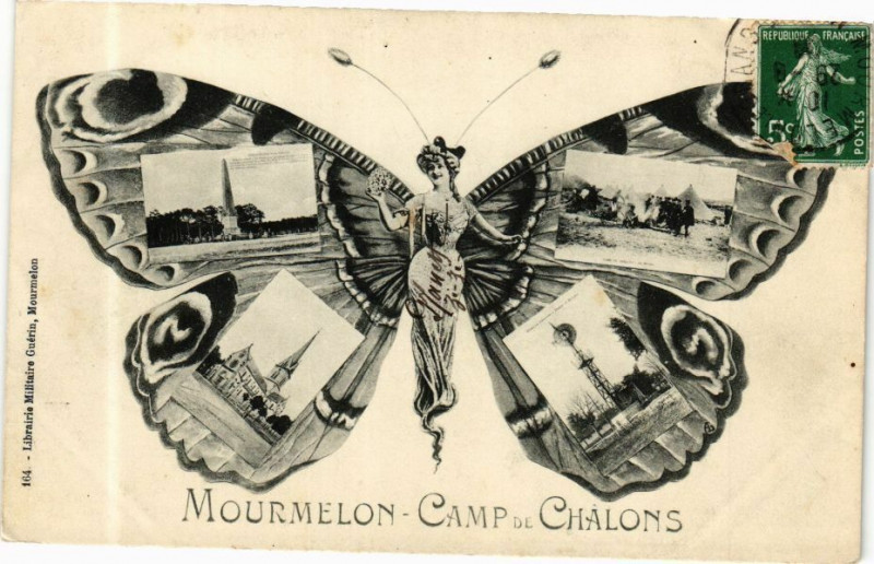 Carte postale ancienne Mourmelon - Camp de Chalons