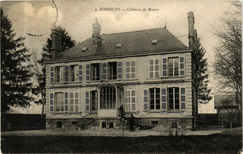 Carte postale ancienne Somme-Py - Chateau de Moury