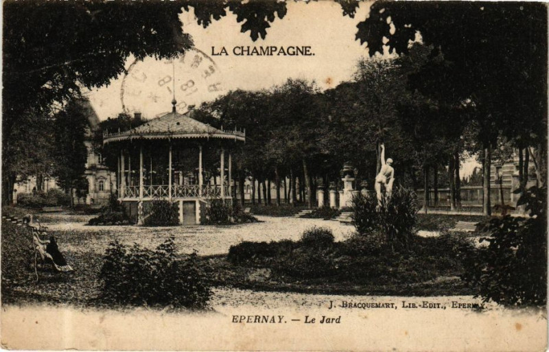 Carte postale ancienne La Champagne - Epernay --le-Jard à Épernay