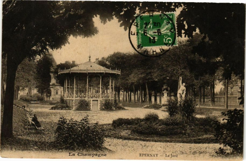 Carte postale ancienne La Champagne - Epernay --le-Jard à Épernay