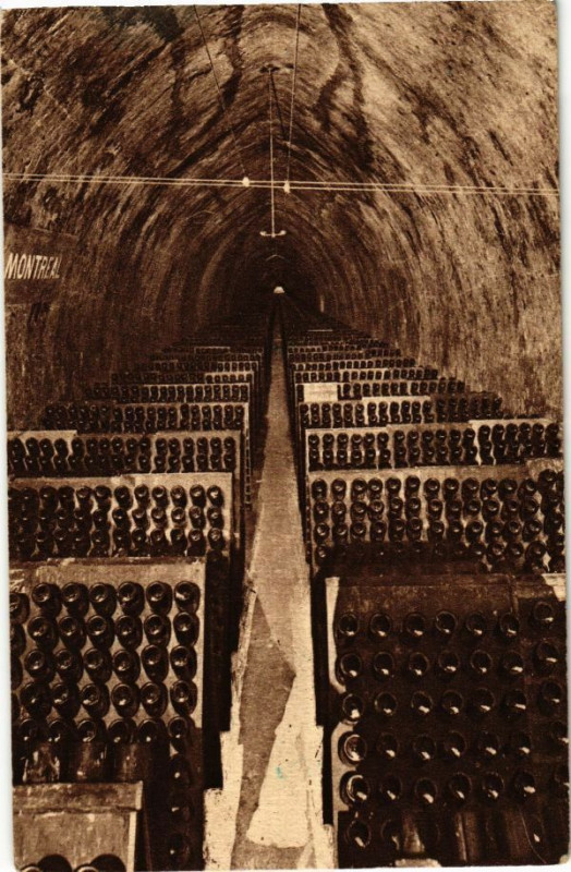 Carte postale ancienne Collection Champagne Pommery & Greno Reims Une galerie de vins... à Reims
