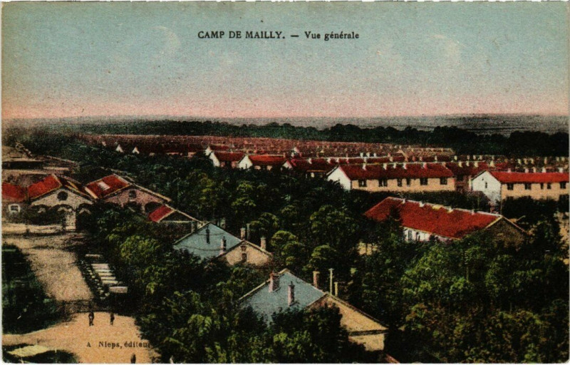 Carte postale ancienne Camp-de-Mailly - Vue générale